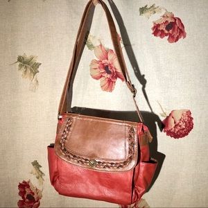 Bueno Red Leather Shoulder purse